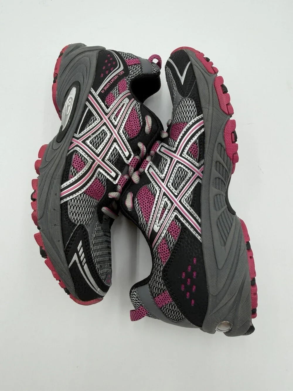 ASICS Gel-Venture 4 Women’s Size 7 Trail Running Shoes Black Pink
